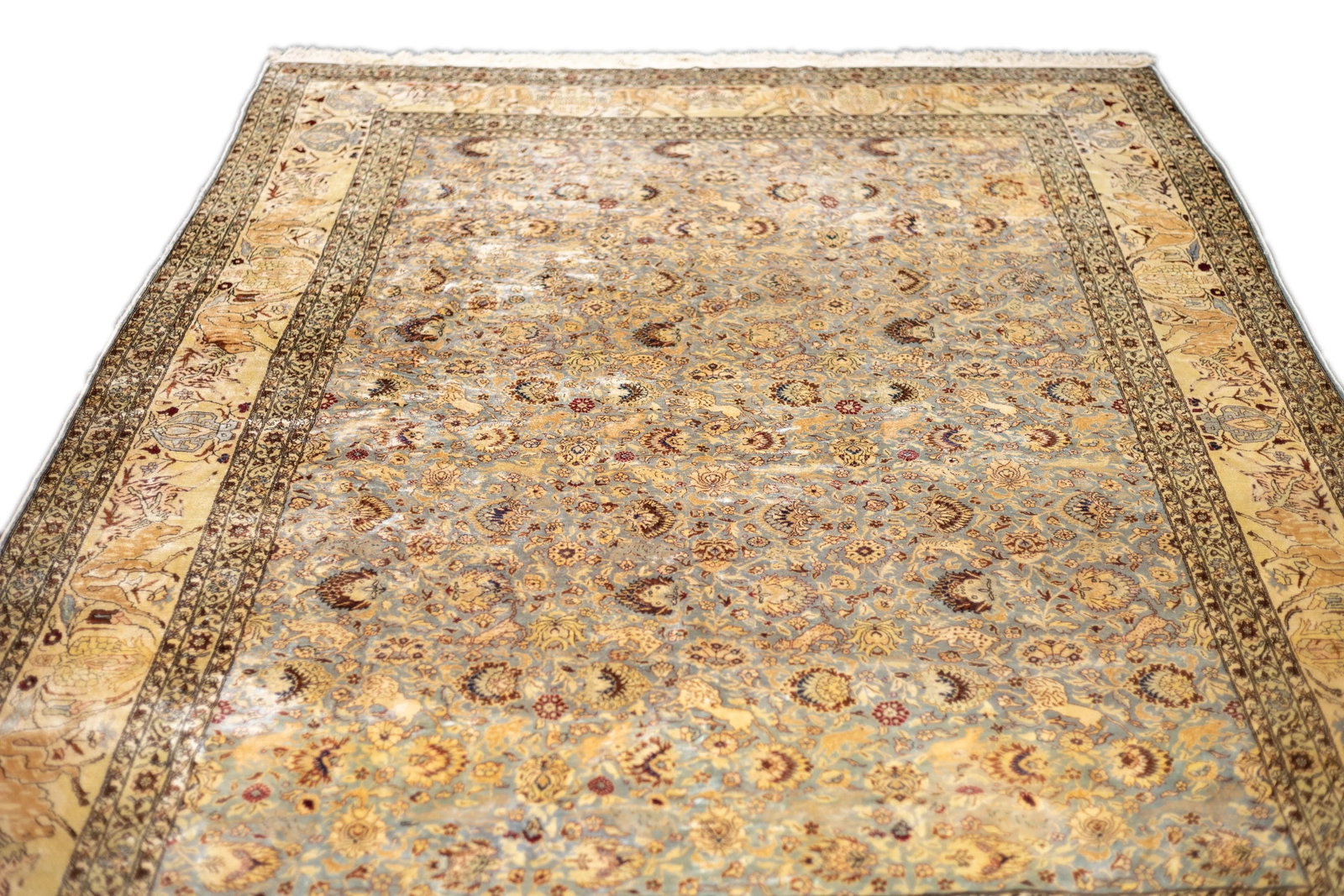 Antique Turkish Hereke Rug 6'10" X 10'0" - 6