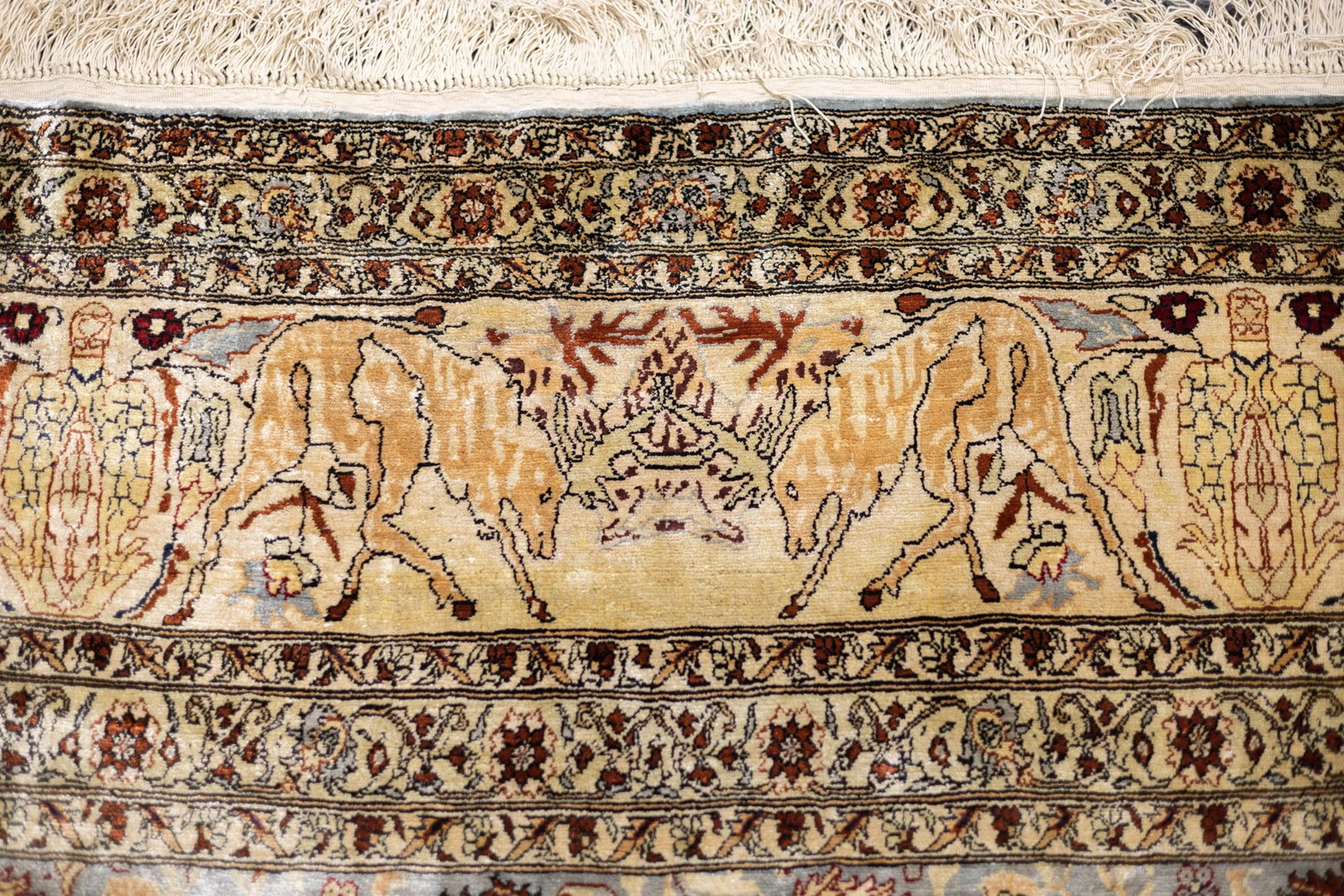 Antique Turkish Hereke Rug 6'10" X 10'0" - 8