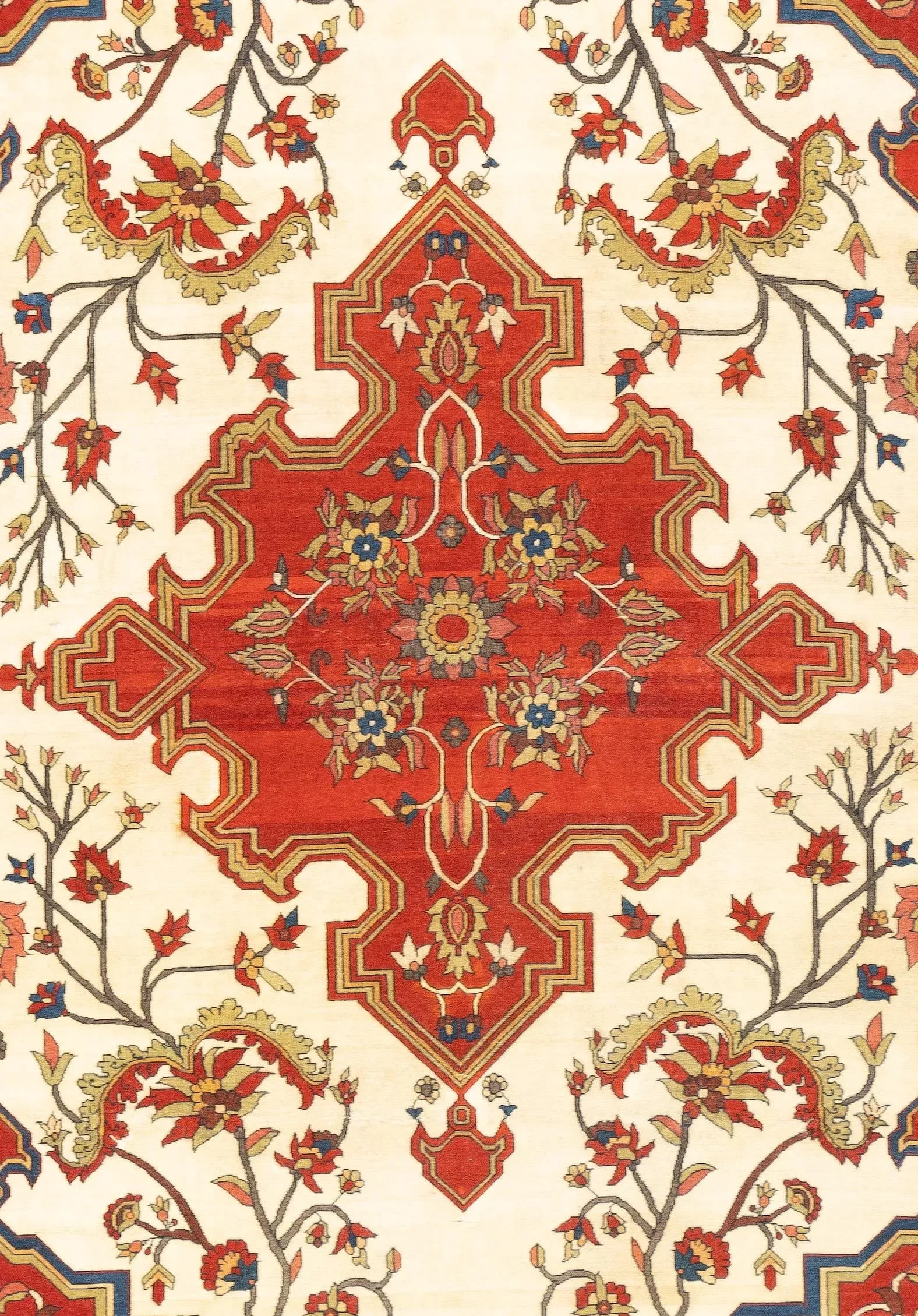 Antique Persian Farahan Sarouk Rug 4'2" X 6'3" - 7