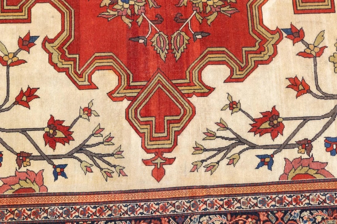 Antique Persian Farahan Sarouk Rug 4'2" X 6'3" - 8