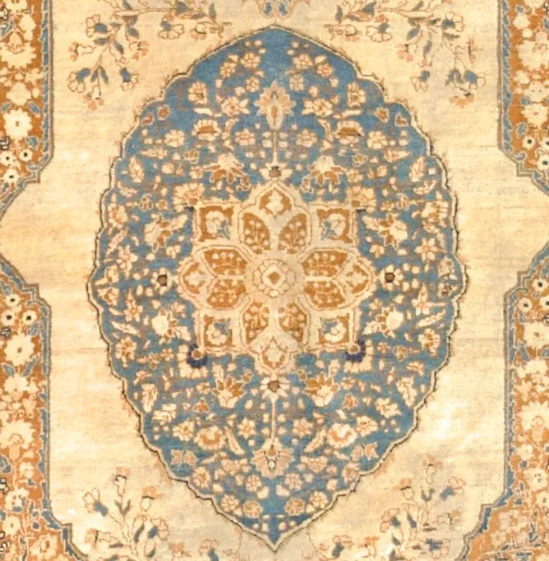 Antique Persian Haji Jalili Tabriz Rug 3'10" X 5'7" - 5