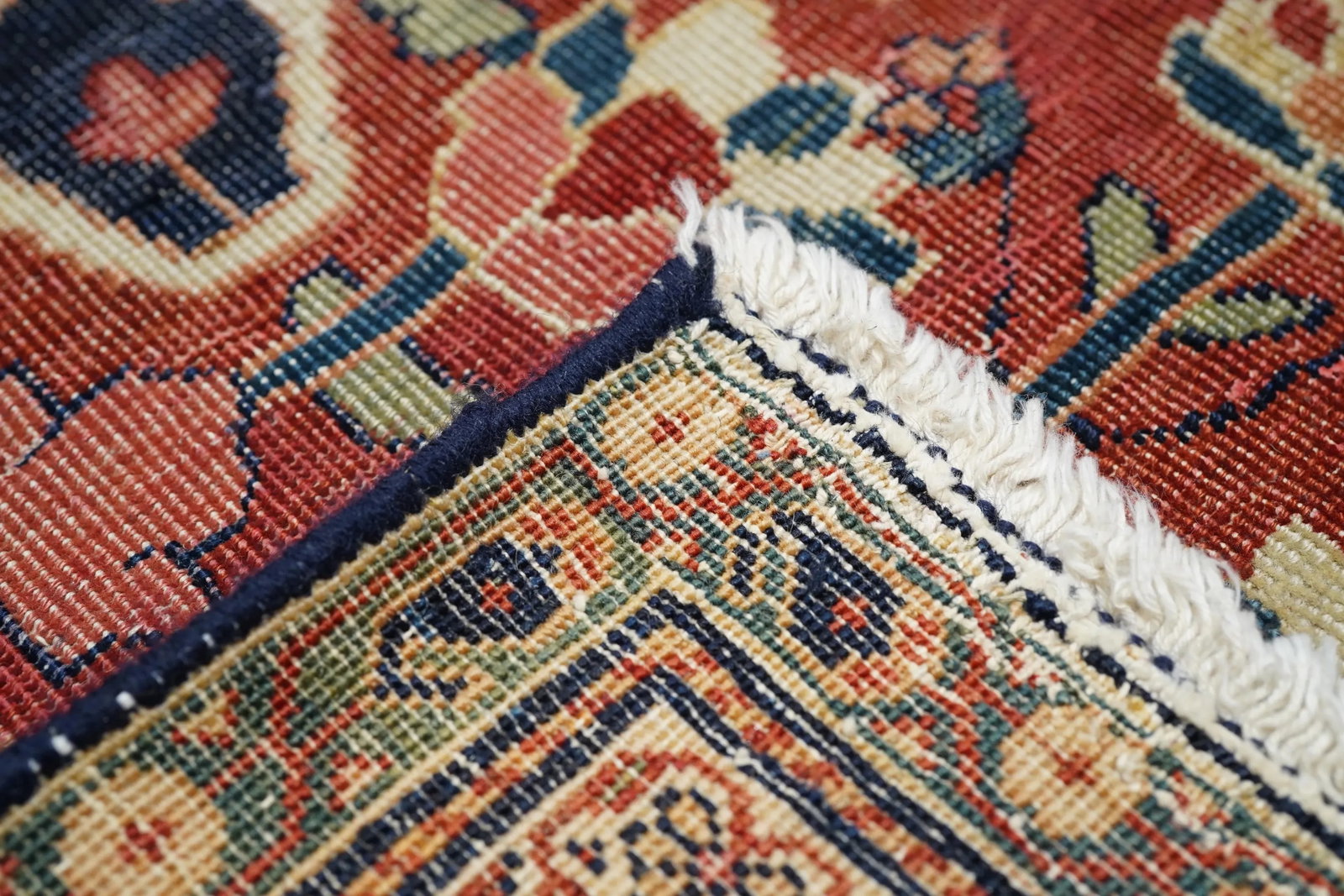 Antique Persian Farahan Sarouk Rug 9'0" X 12'3" - 5