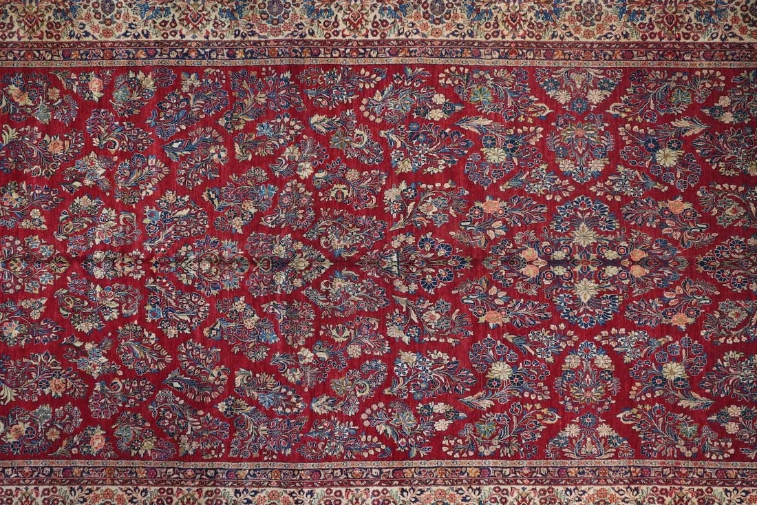Vintage Persian Sarouk Area Rug 10'0'' X 23'5'' - 4