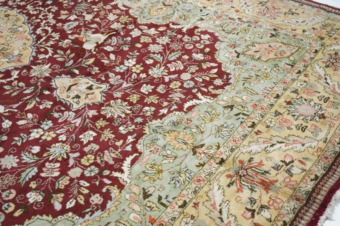 Vintage Persian Tabriz Rug 9'9" X 13'10" - 5