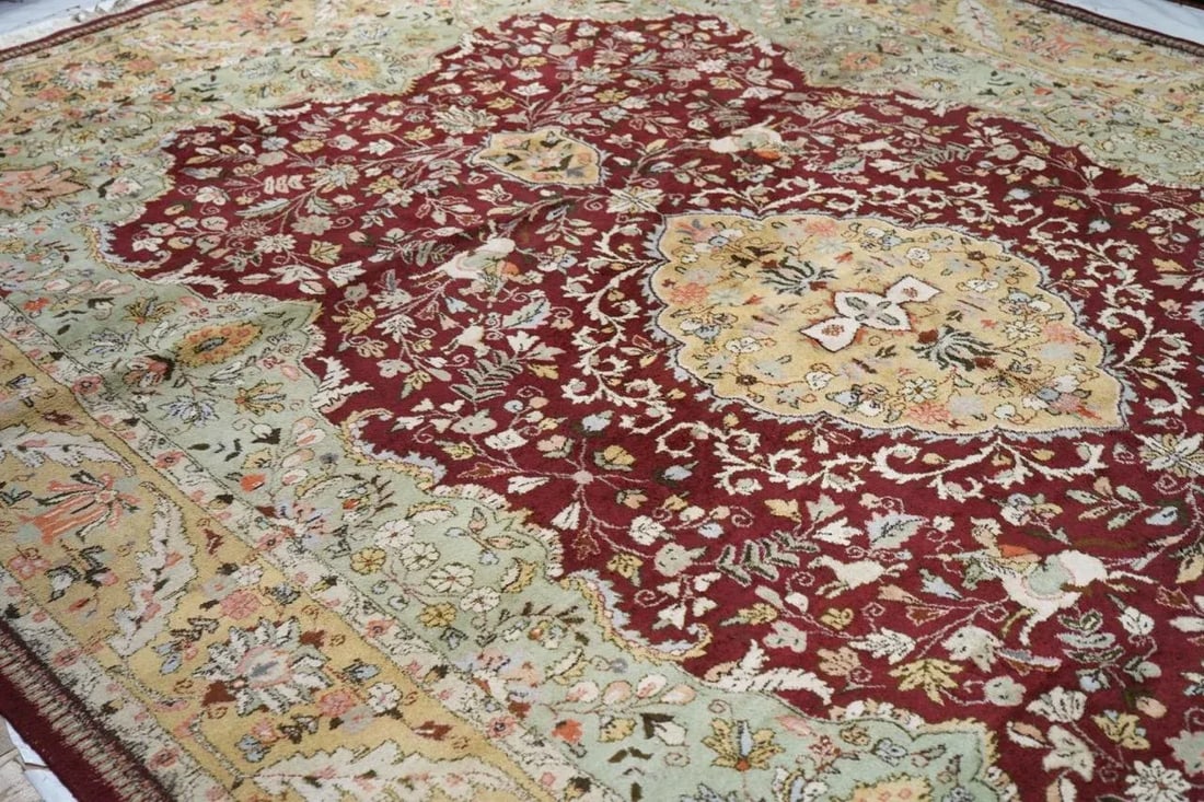 Vintage Persian Tabriz Rug 9'9" X 13'10" - 6