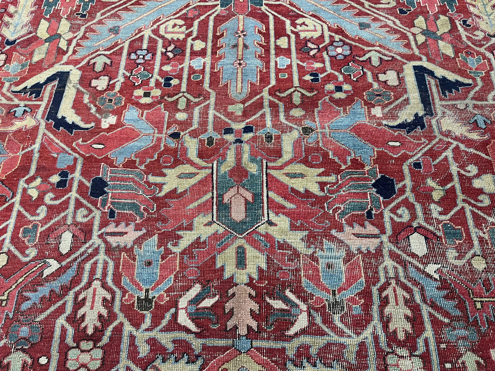 Antique Persian Heriz Serapi Rug 8'11" X 11'7" - 6