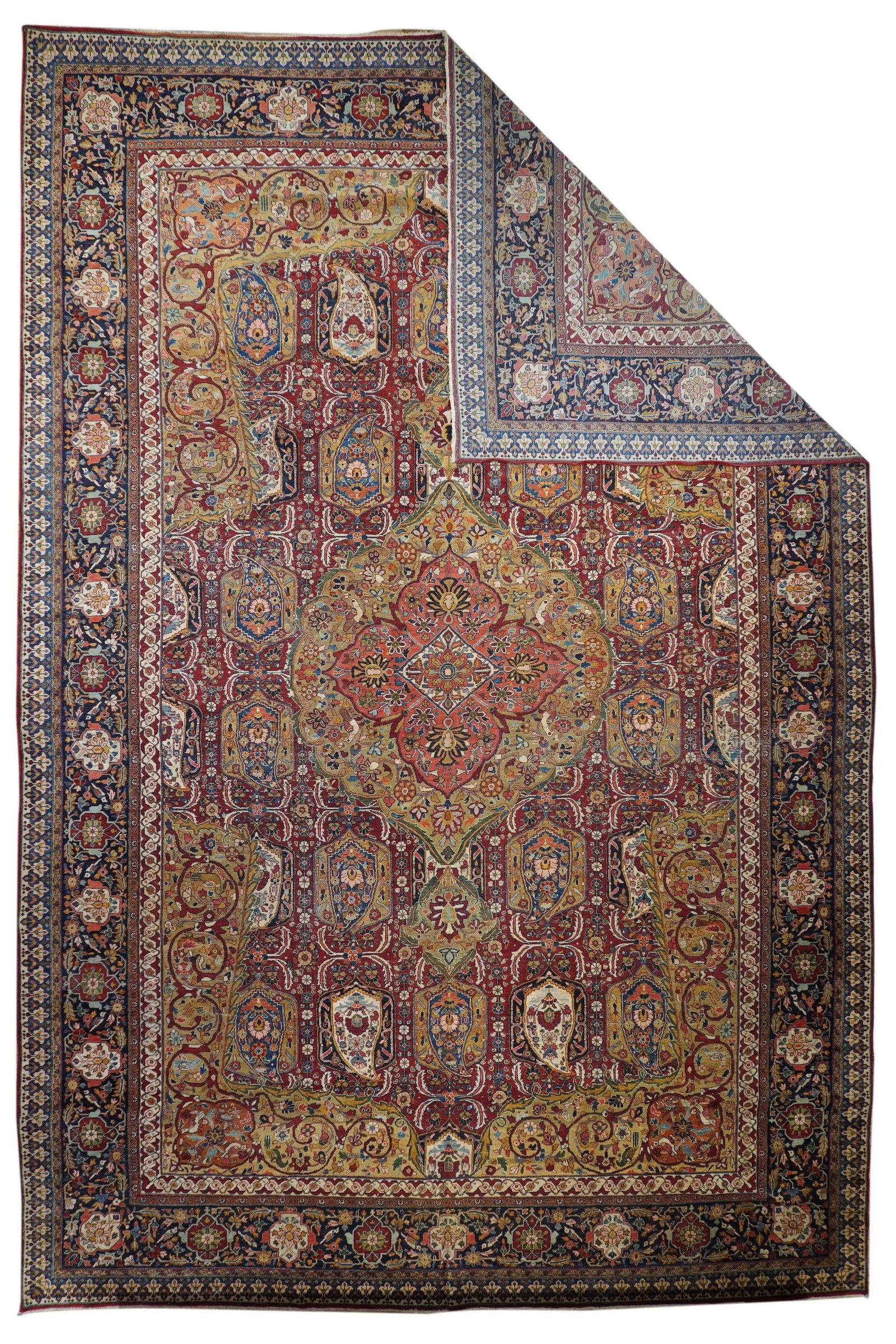 Vintage Persian Sarouk Rug 11'10" X 17'6" - 2