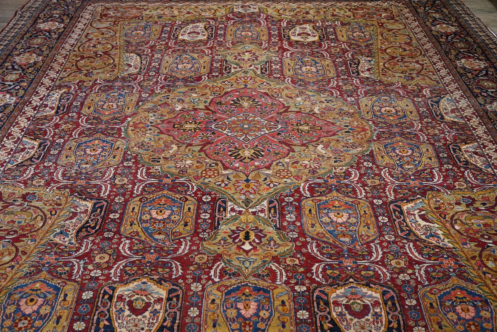 Vintage Persian Sarouk Rug 11'10" X 17'6" - 7