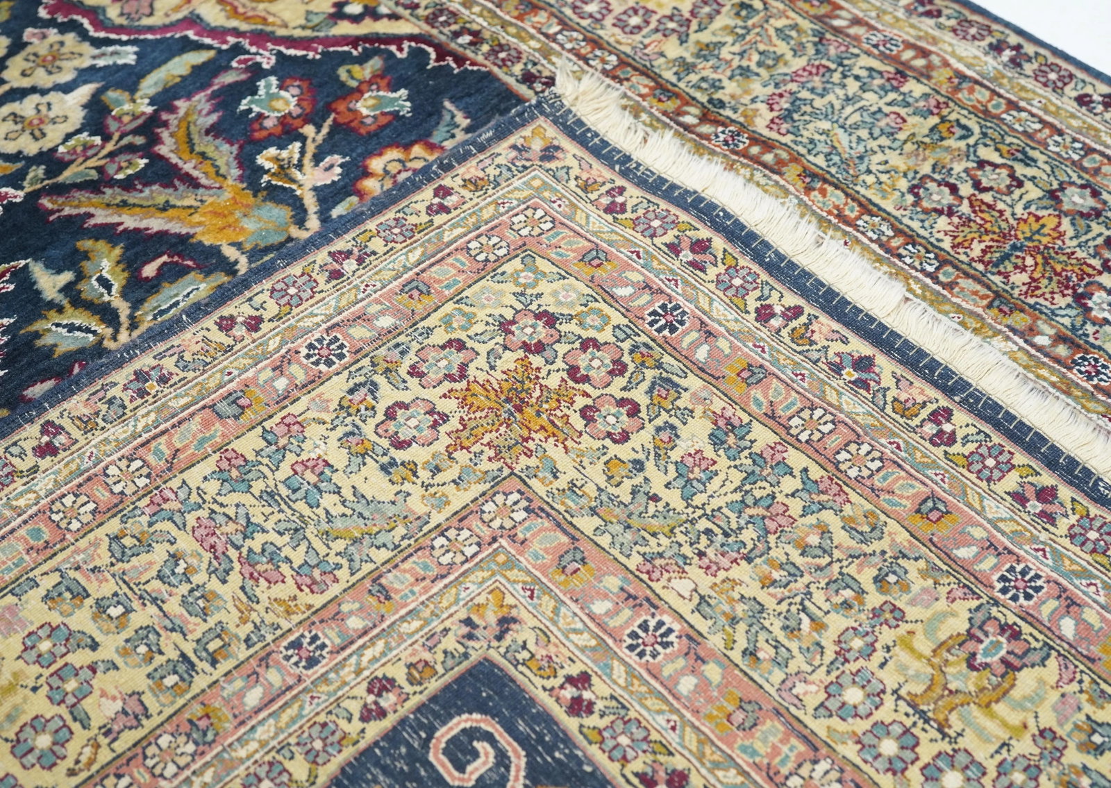 Hand Knotted Persian Tabriz Wool & Silk Rug - 11