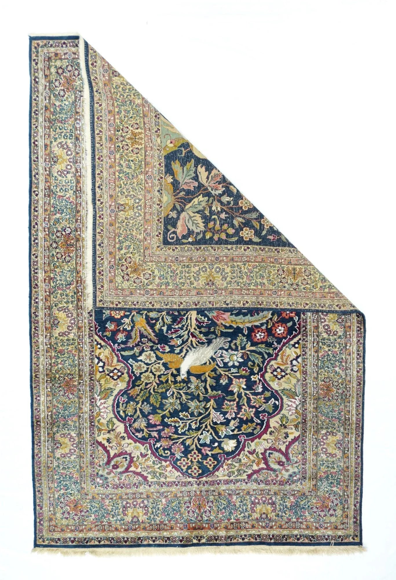 Hand Knotted Persian Tabriz Wool & Silk Rug - 3
