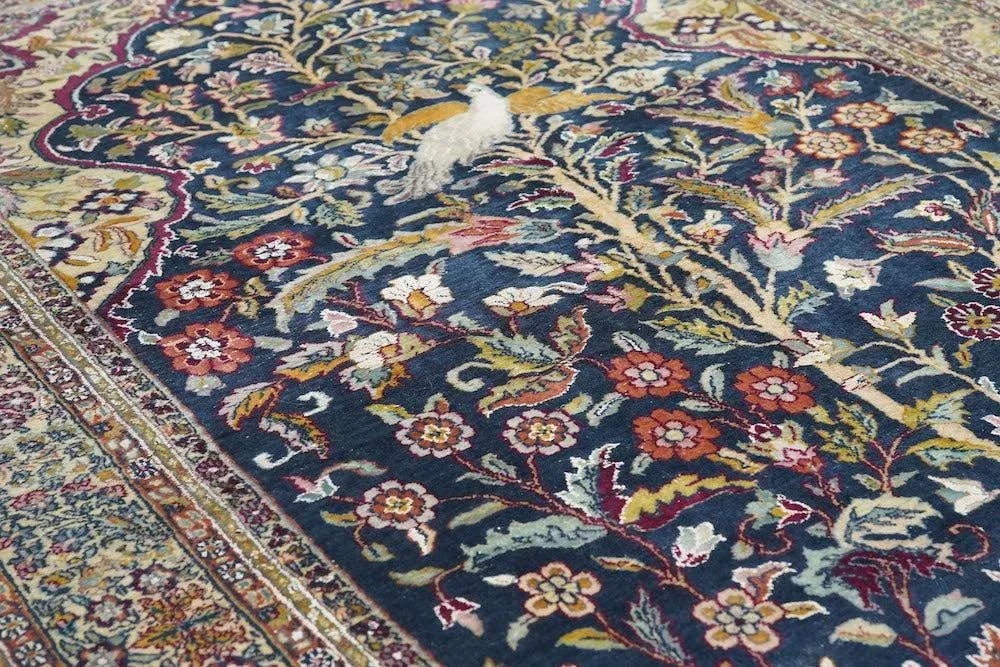 Hand Knotted Persian Tabriz Wool & Silk Rug - 8