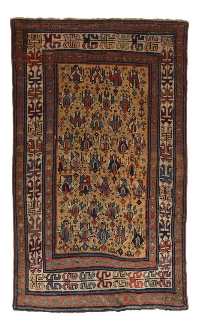 Antique Caucasian Rug 3'8'' X 5'10'' (1 of 7)