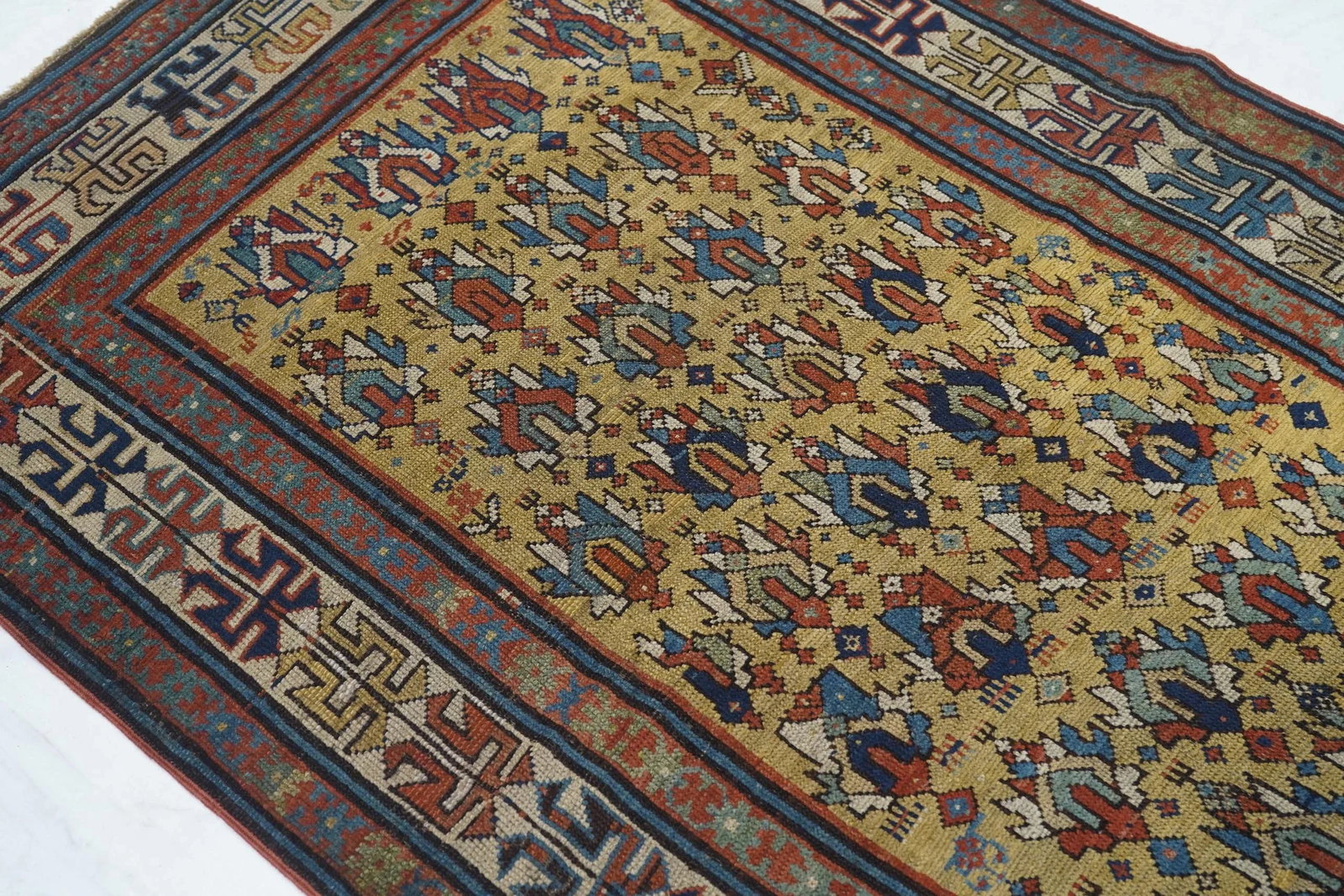 Antique Caucasian Rug 3'8'' X 5'10'' - 4