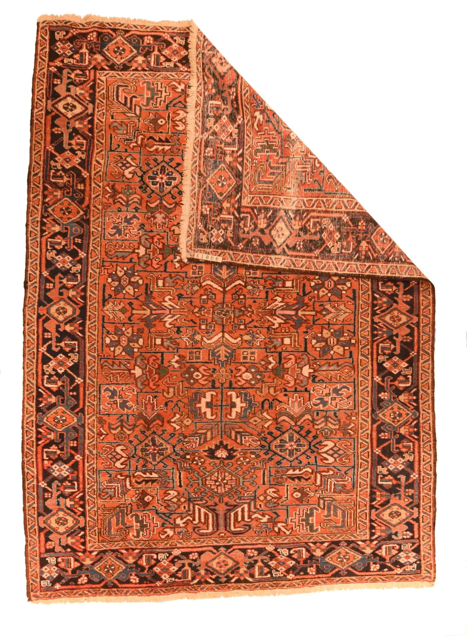 Hand Knotted Persian Heriz Wool Rug - 2