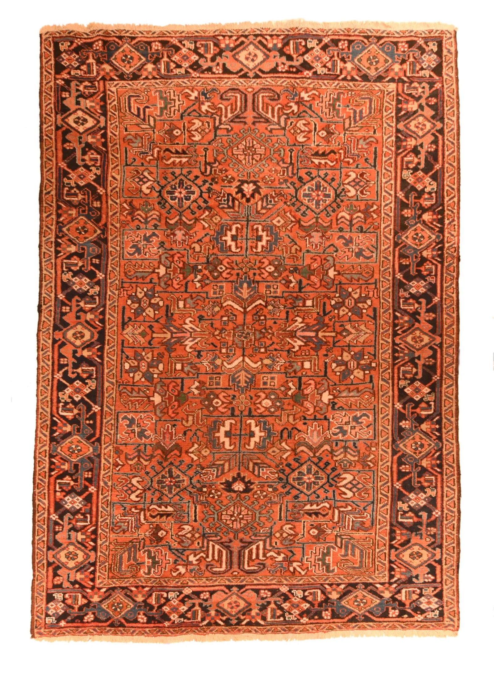 Hand Knotted Persian Heriz Wool Rug - 4