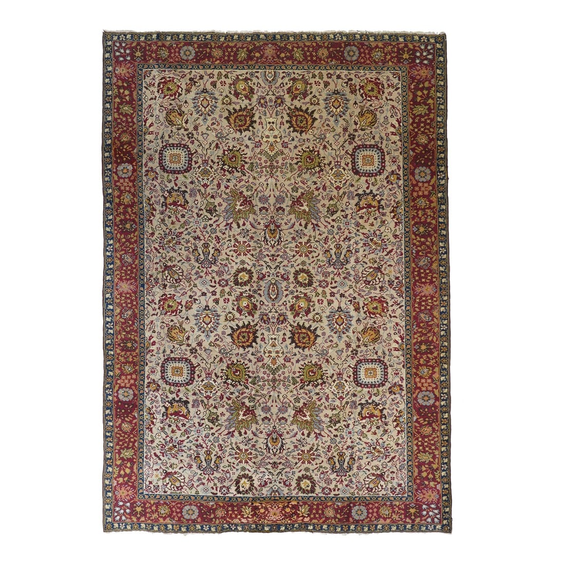 Vintage Turkish Wool Rug 6'3" X 9'3": Vintage Turkish Wool Rug 6'3" x 9'3". The carpets, scatters, runners, long rugs and bags of the towns, villages and tribes of Anatolia, including: Oushak, Ghiordes, Kula, Ladik, Hereke, Konya, Melas, 