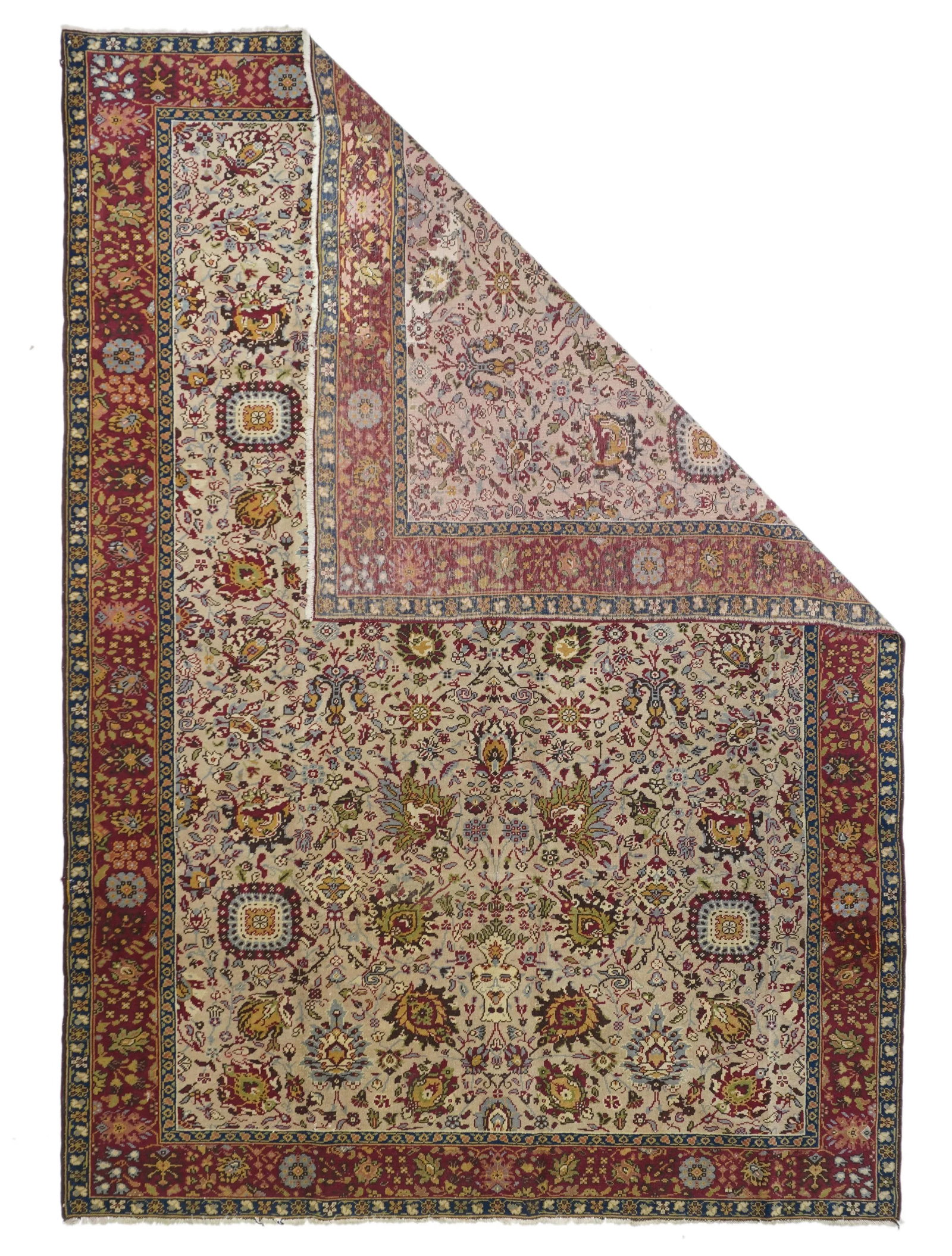 Vintage Turkish Wool Rug 6'3" X 9'3" - 2