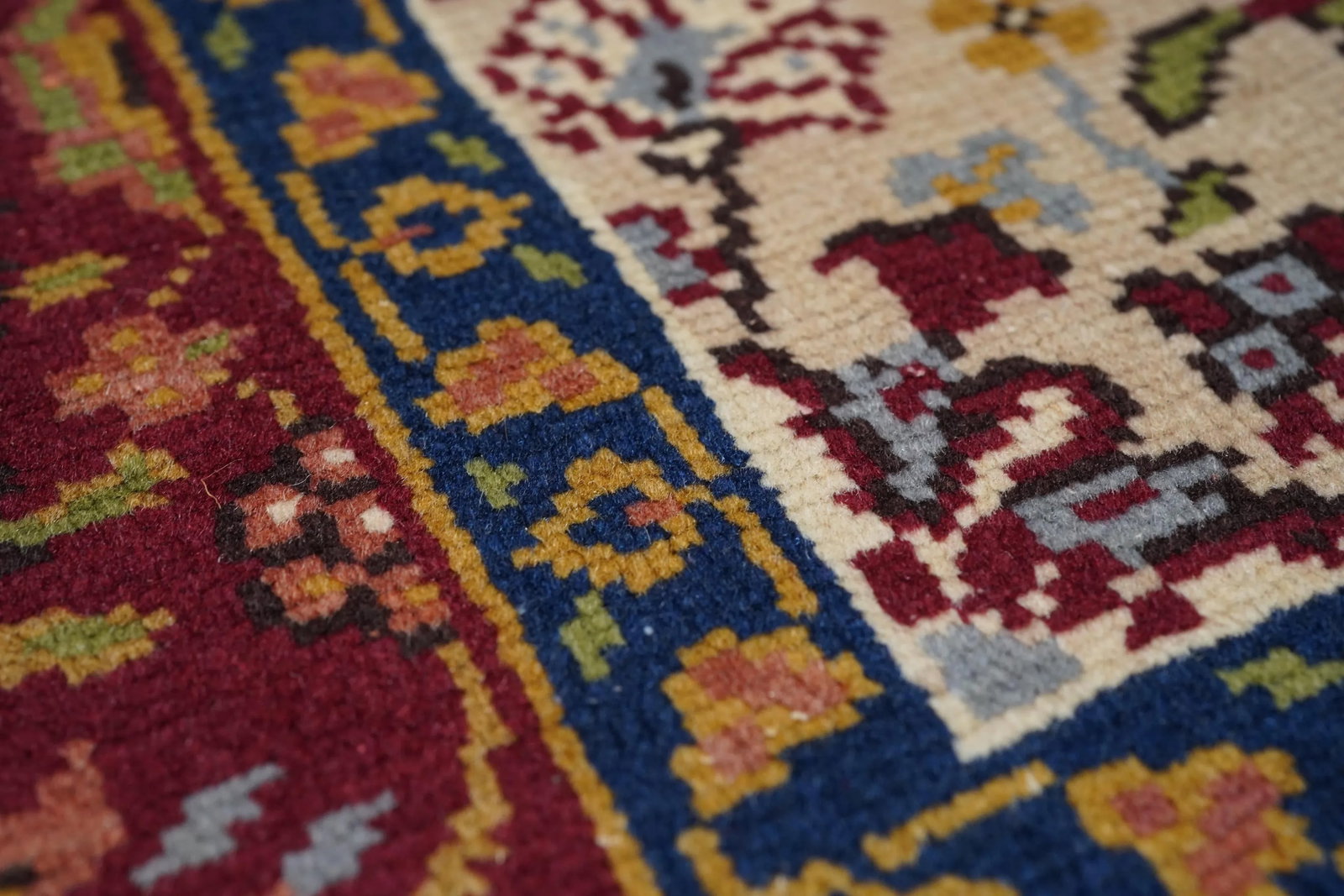 Vintage Turkish Wool Rug 6'3" X 9'3" - 3