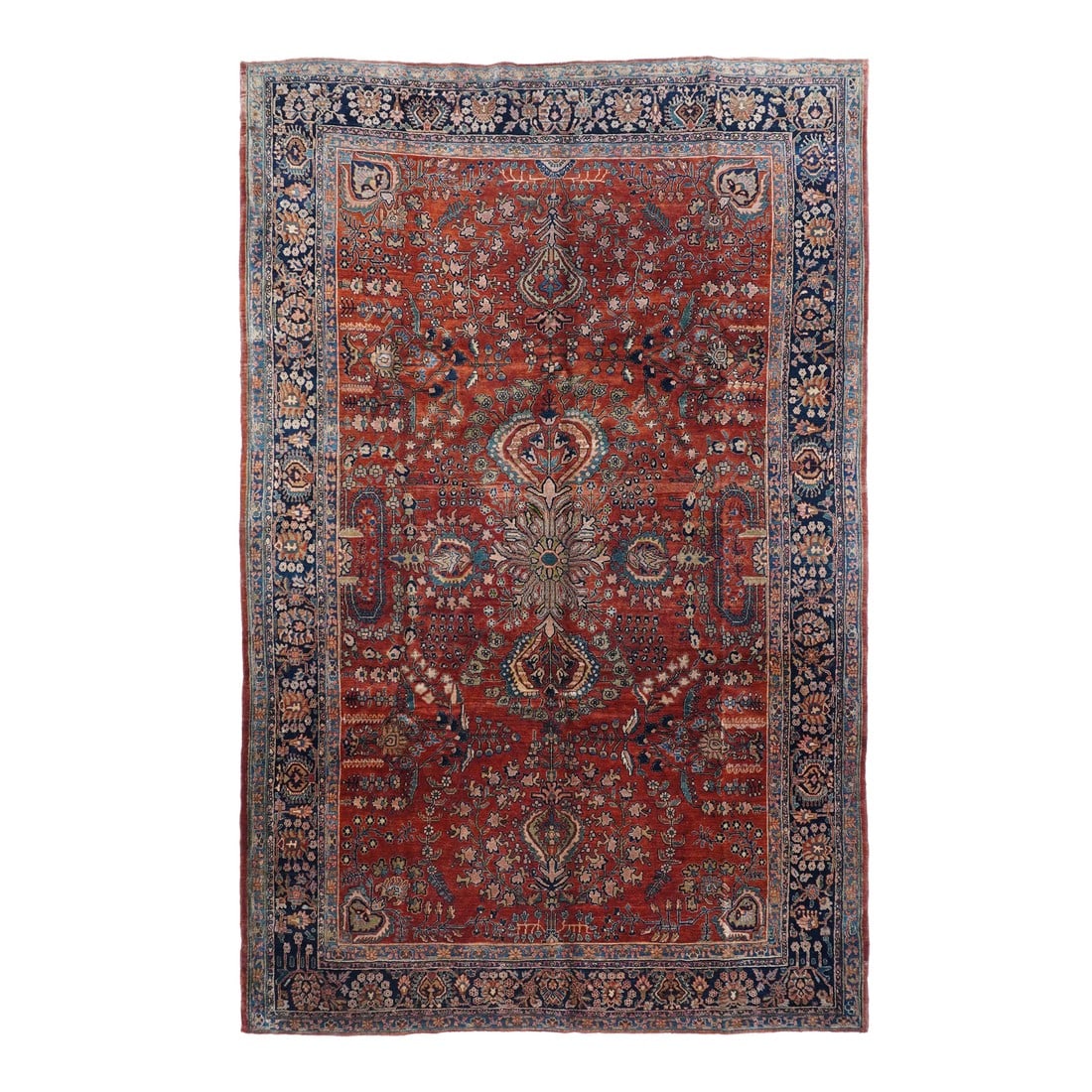 Antique Persian Mohajeran Sarouk Rug 7'1" X 11'1" (1 of 2)