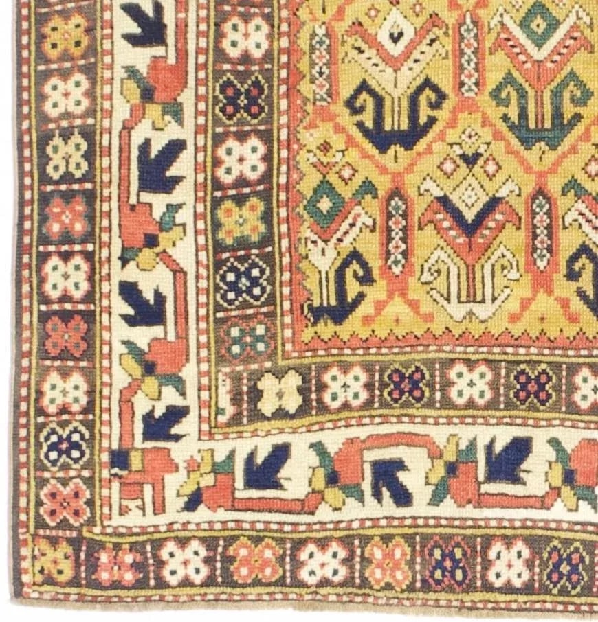 Late 19th Century Kazak Ganjeh Rug 4'1" X 6'0" - 5