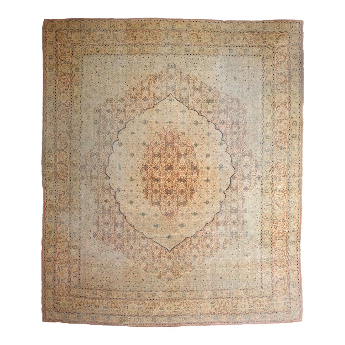 Late 19th Century Fine Persian Haji Jalili Tabriz Rug 9'11" X 11'9" (1 of 5)