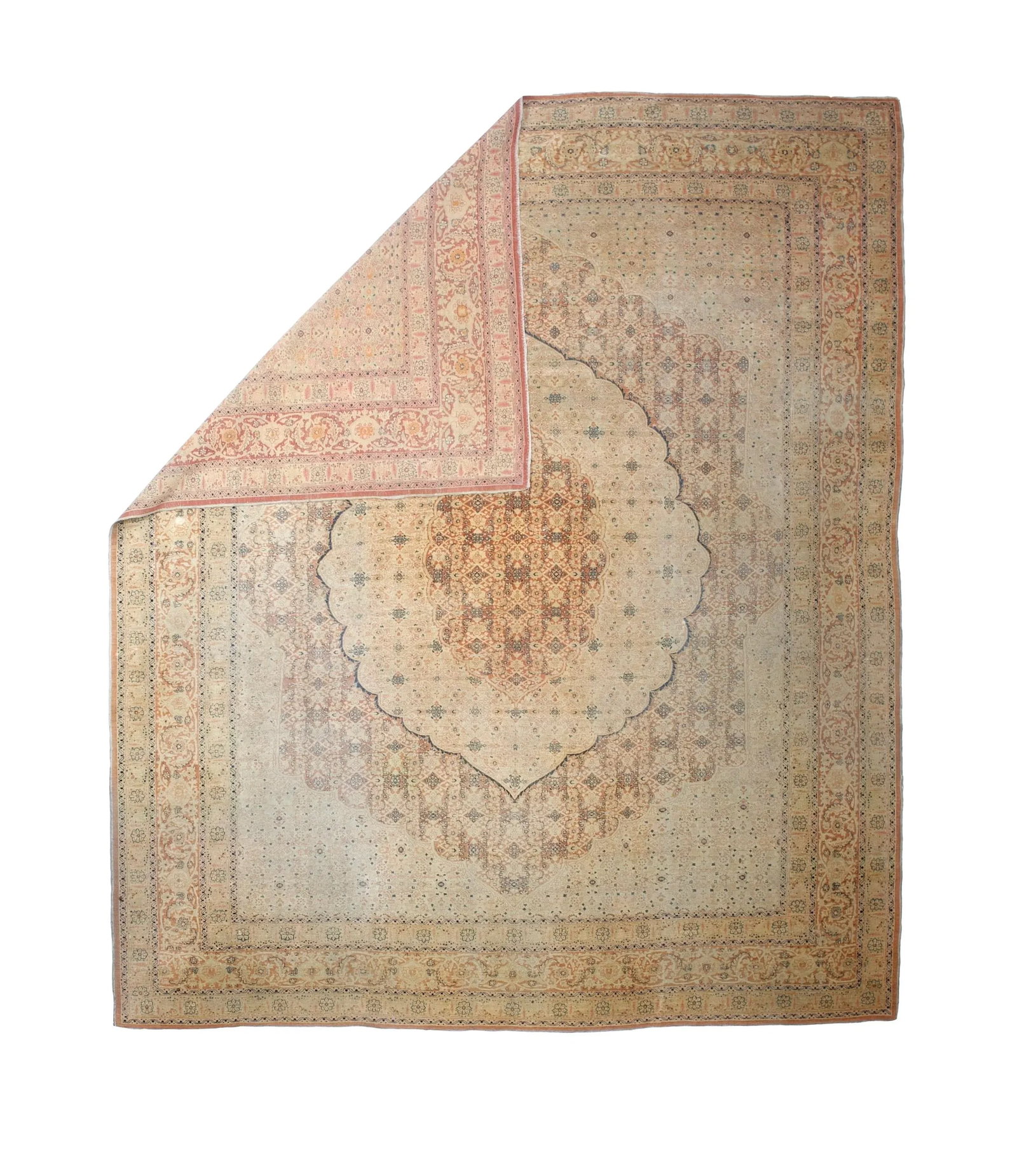 Late 19th Century Fine Persian Haji Jalili Tabriz Rug 9'11" X 11'9" - 2