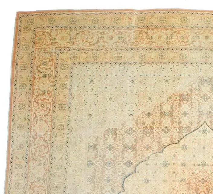Late 19th Century Fine Persian Haji Jalili Tabriz Rug 9'11" X 11'9" - 3