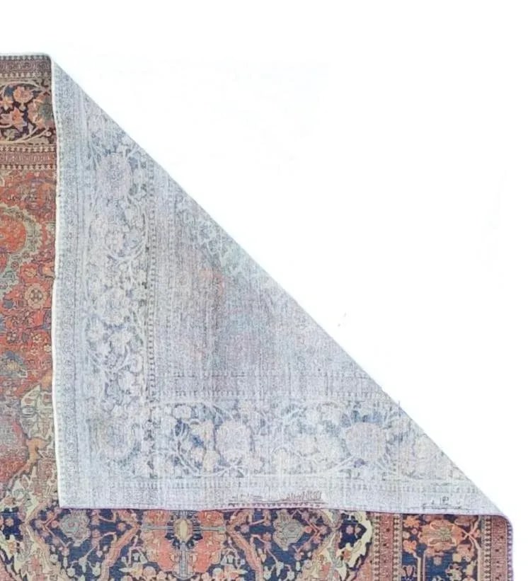 Late 19th Century Title Persian Mohtasham Kashan Rug 4'5" X 6'8" - 5