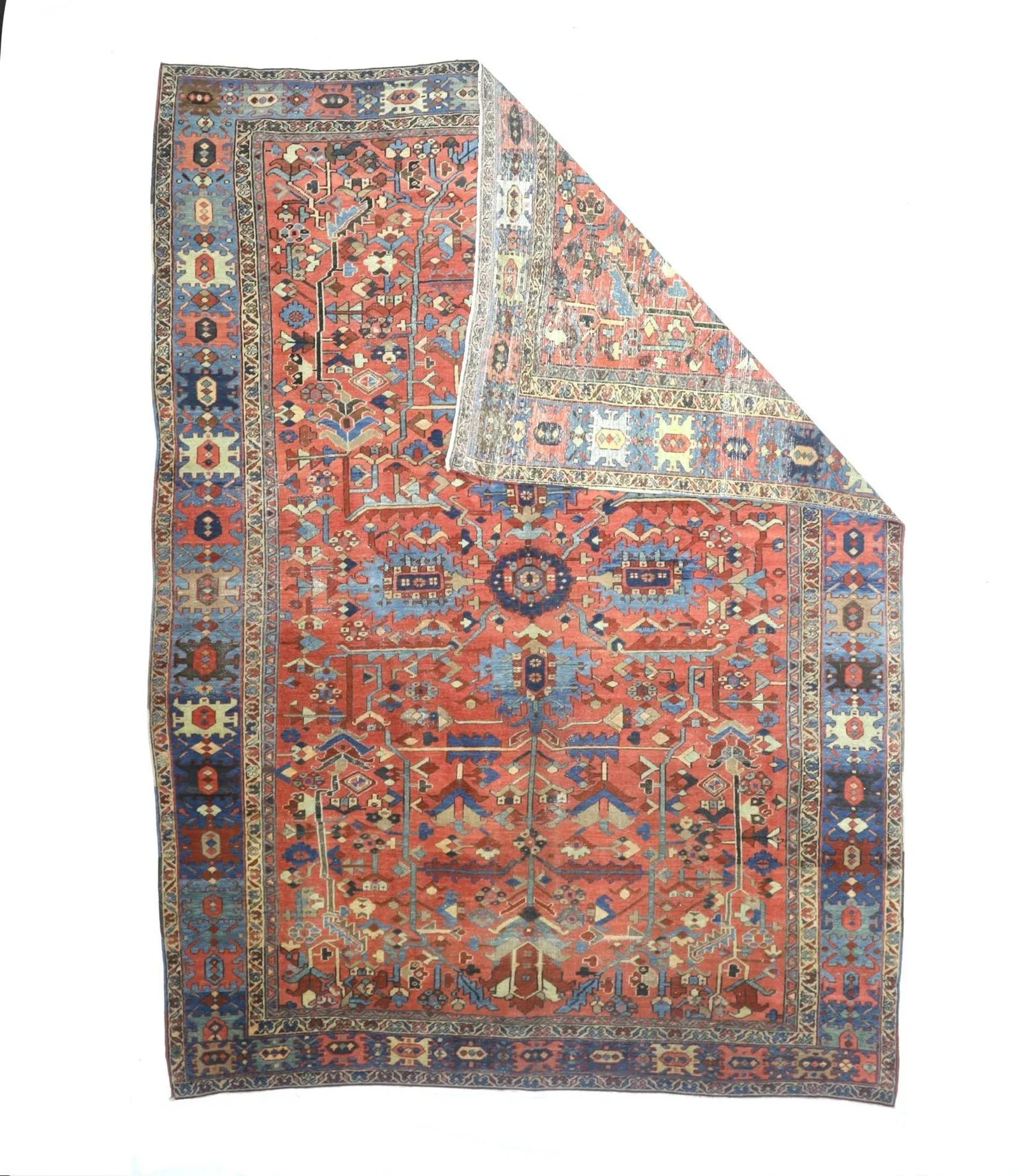 Early 20th Century Persian Heriz Rug 9'4" X 12'6" - 2