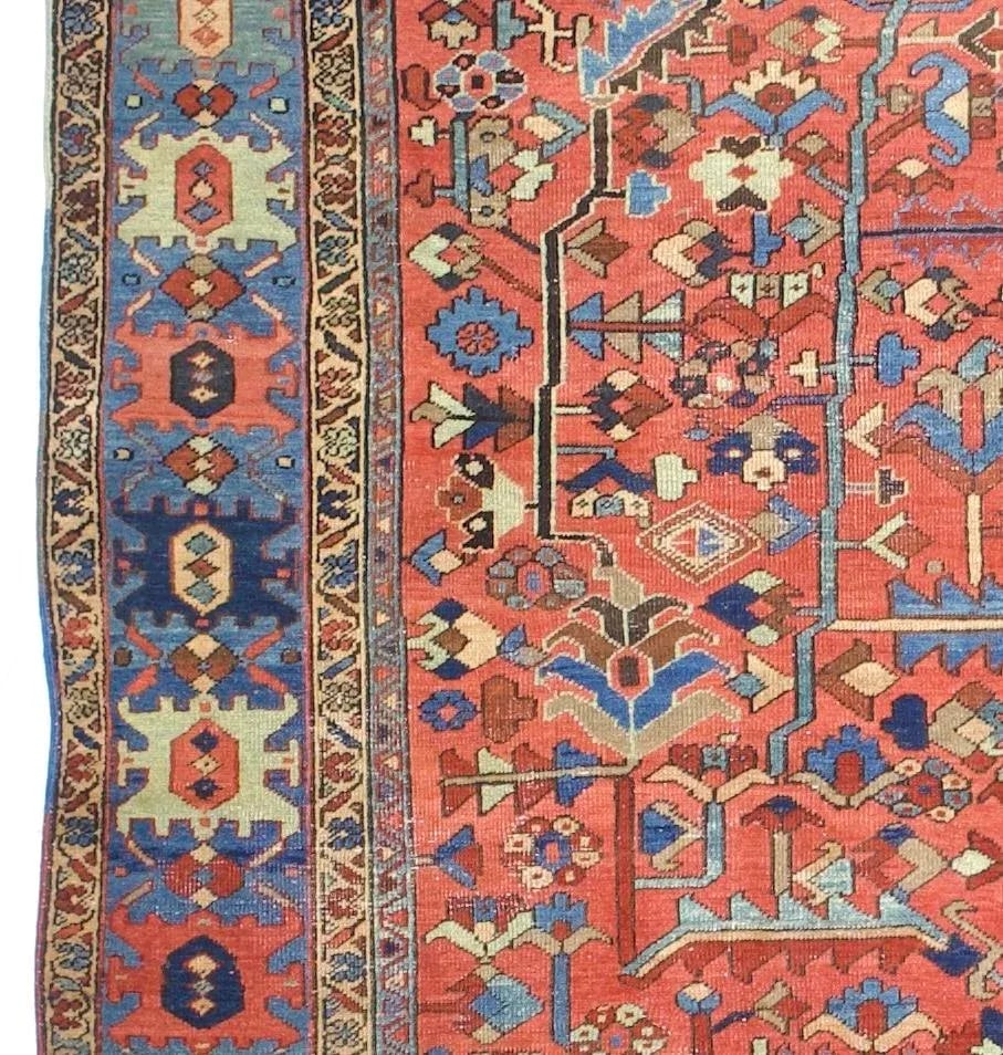 Early 20th Century Persian Heriz Rug 9'4" X 12'6" - 3