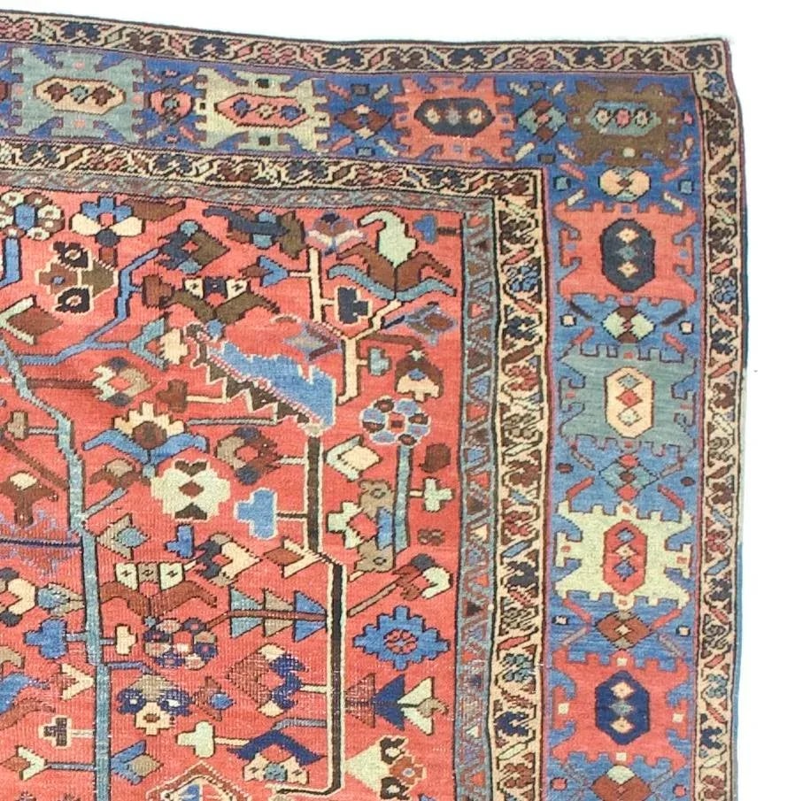 Early 20th Century Persian Heriz Rug 9'4" X 12'6" - 4