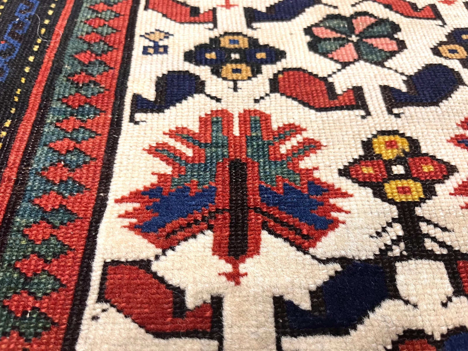 Late 19th Century Caucasian Kuba Rug 2'11" X 5'3" - 5