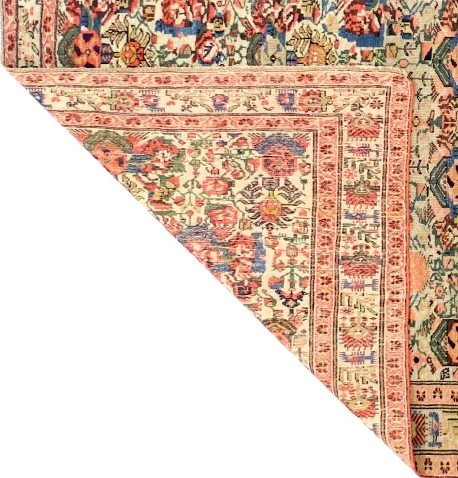 Late 19th Century Persian Farahan Zeleh Sultan Design Rug 3'11" X 6'3" - 3