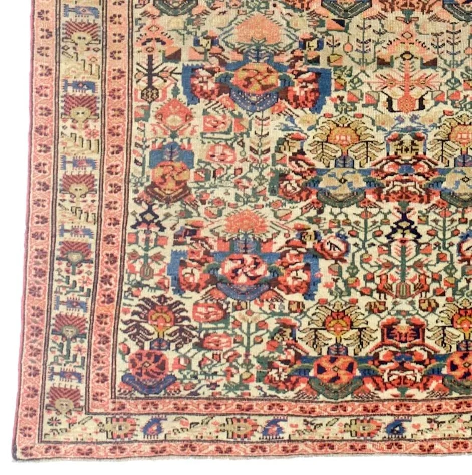 Late 19th Century Persian Farahan Zeleh Sultan Design Rug 3'11" X 6'3" - 5