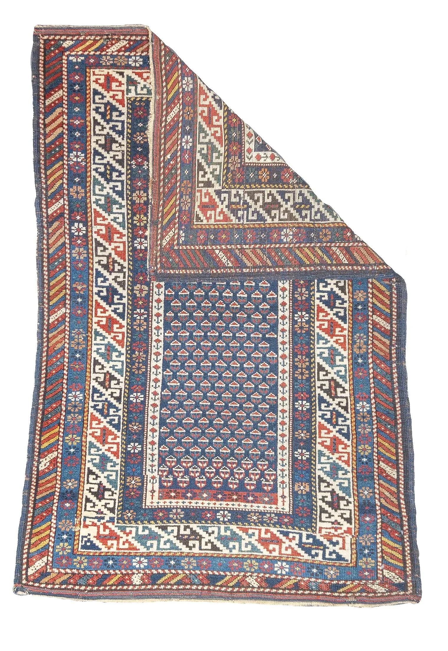 Late 19th Century Caucasian Kuba Rug 2'9" X 4'2" - 2
