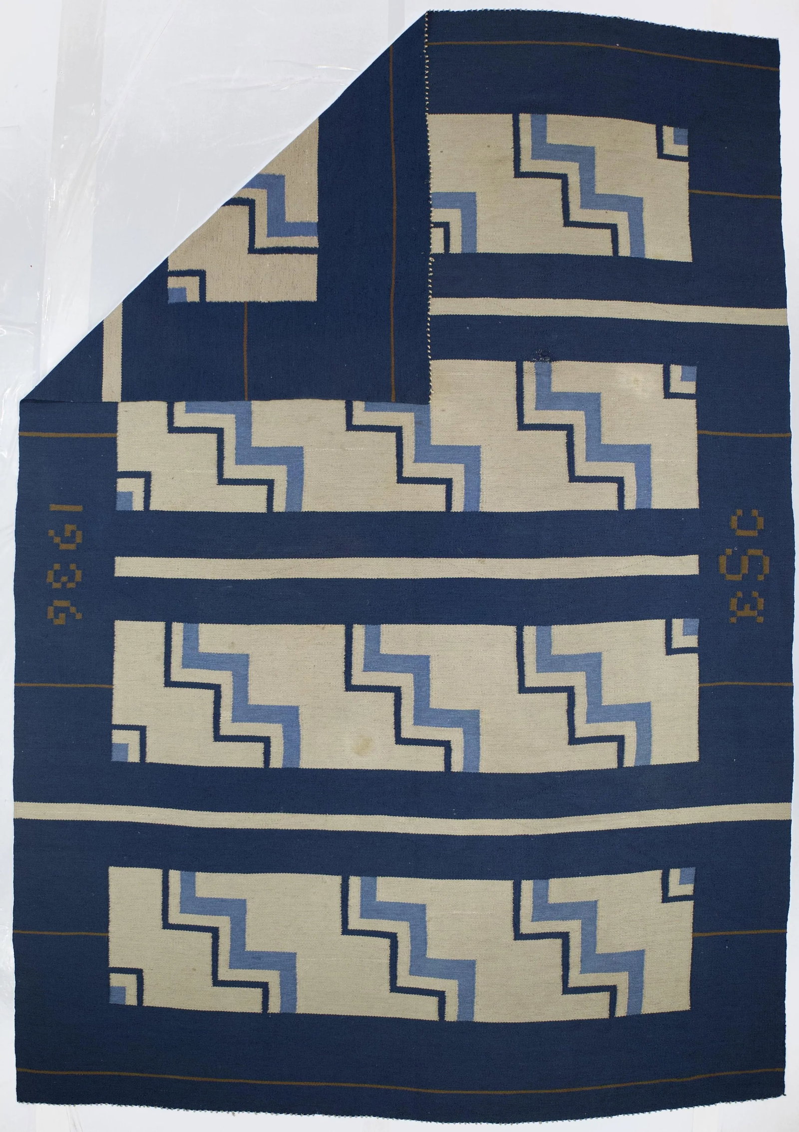 Mid 20th Century Swedish Rug Signed and Dated 8'6" X 12'5" - 2