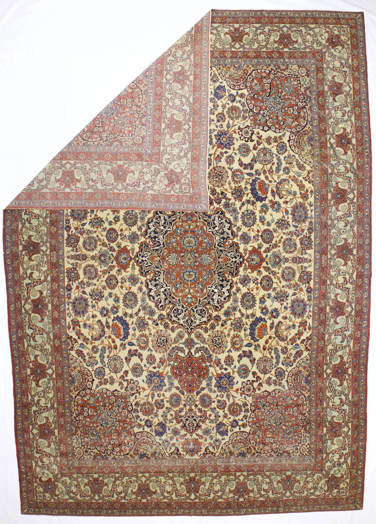 Antique Persian Isfahan Rug 10'0" X 15'2" - 2