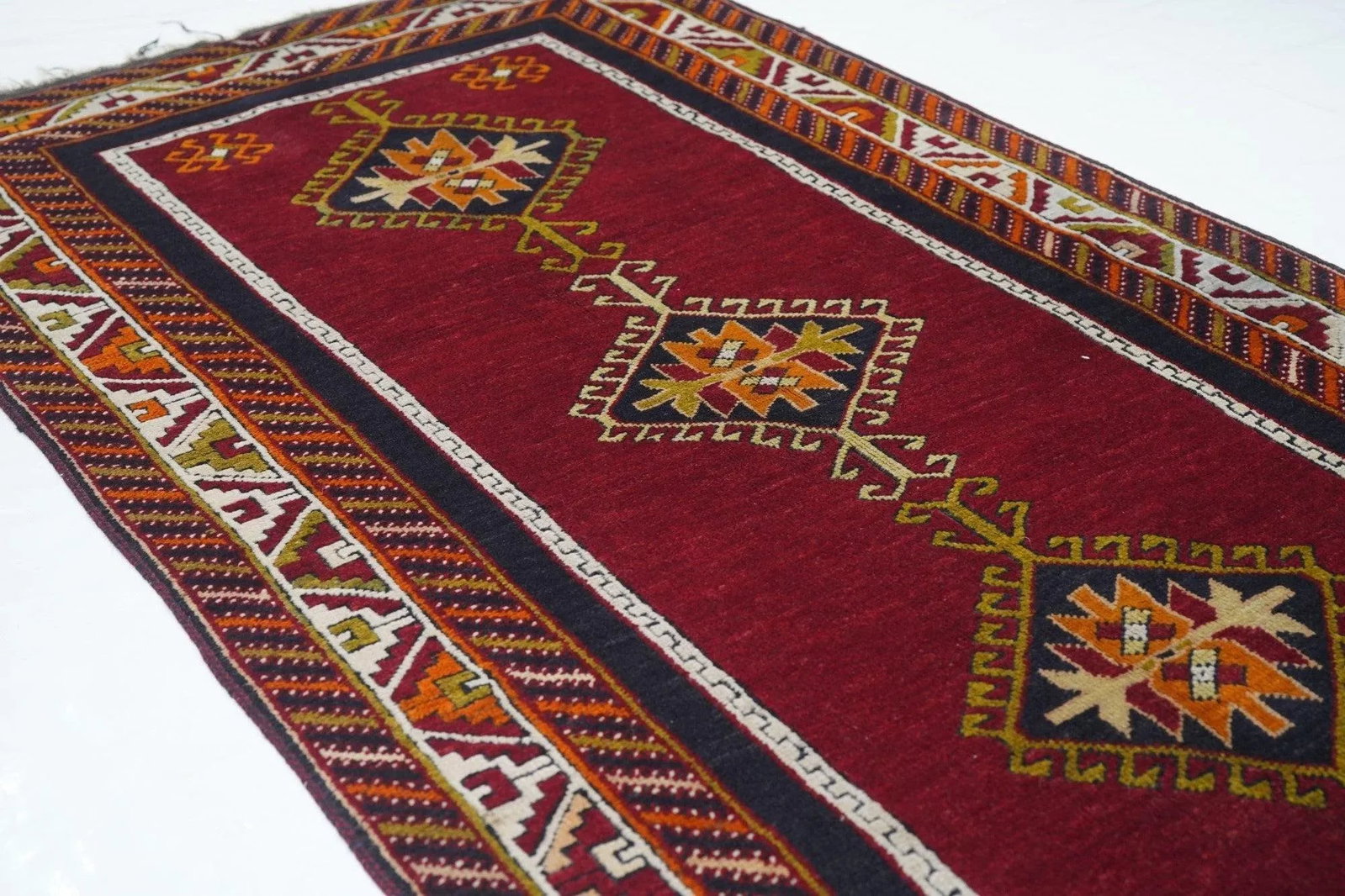 Fine Antique Turkish Tribal Wool Rug 3'3'' X 6'3'' - 5