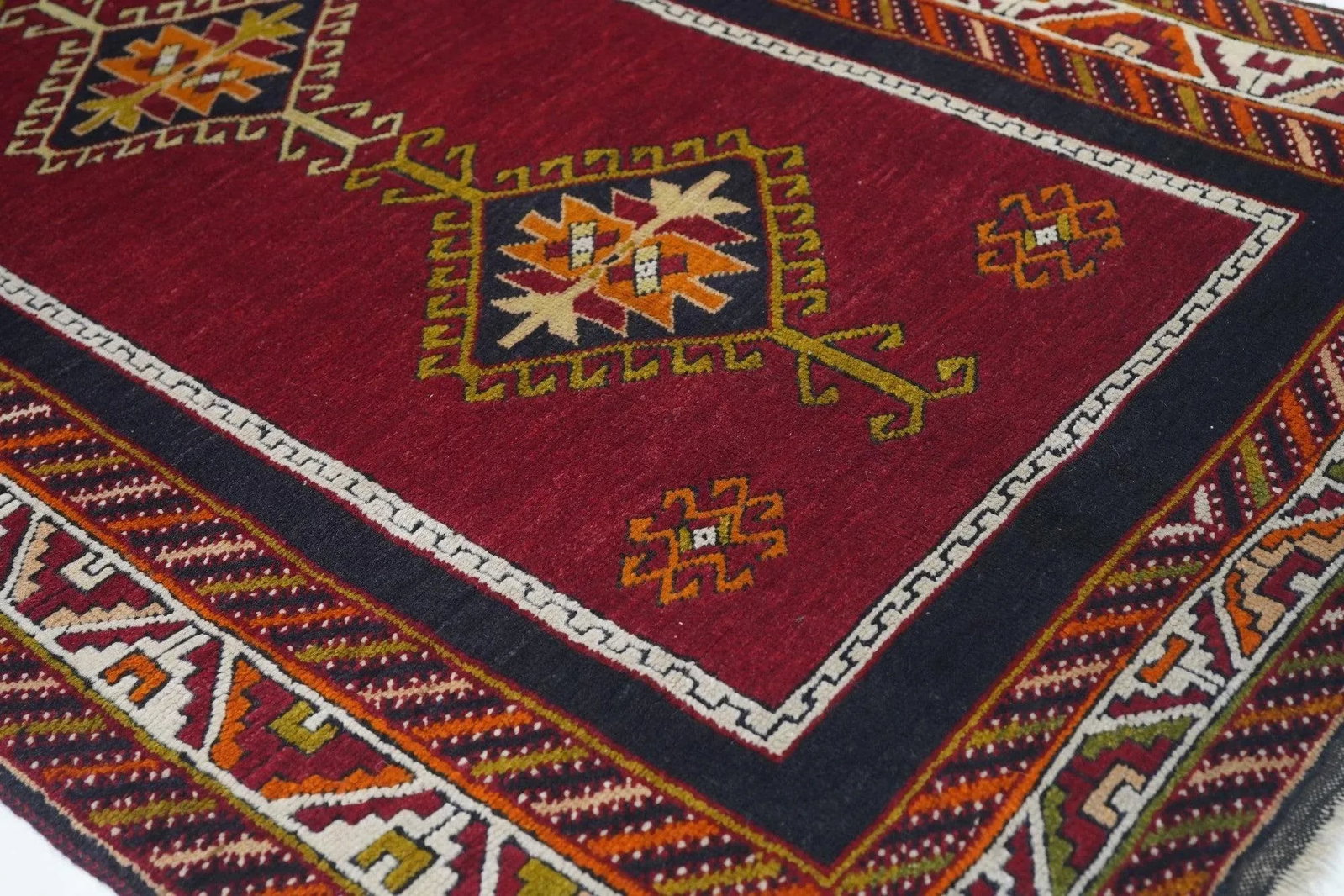 Fine Antique Turkish Tribal Wool Rug 3'3'' X 6'3'' - 8