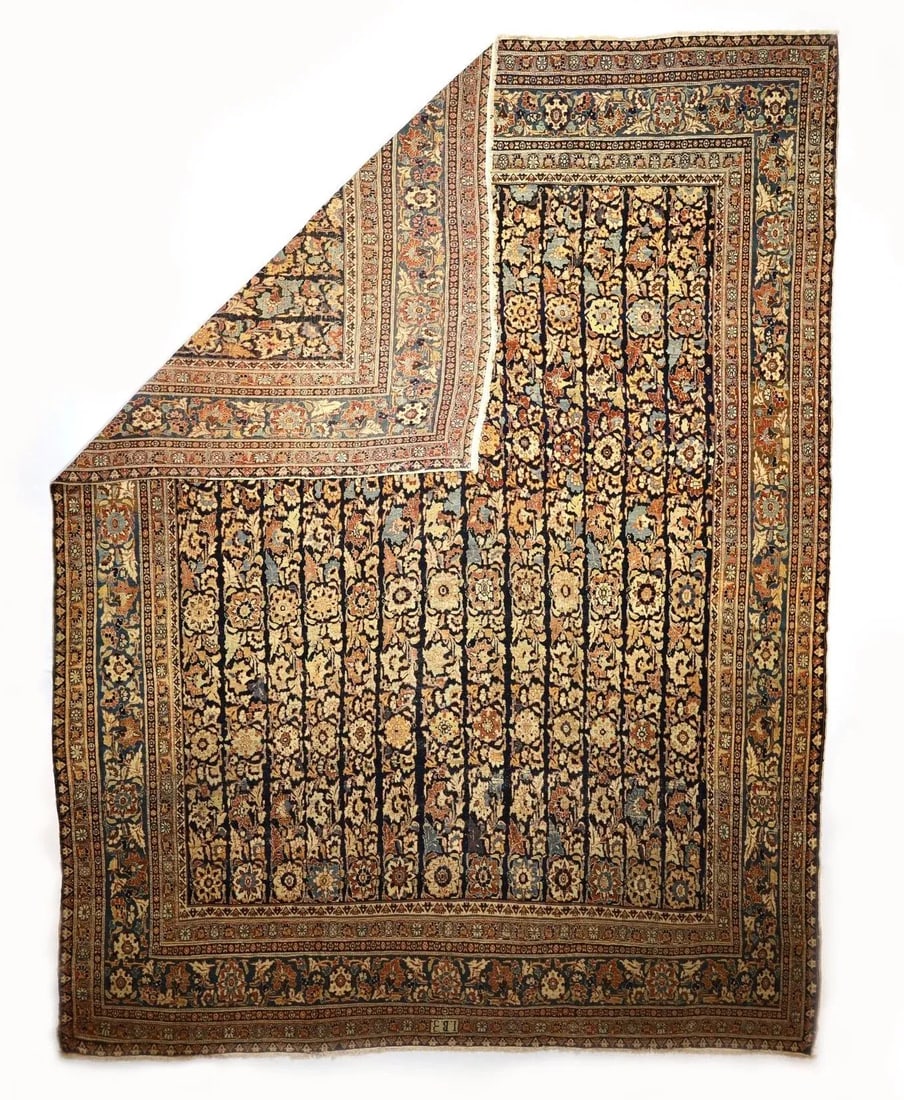 Antique Persian Haji Jalili Tabriz Rug 10'6" X 13'9" - 2