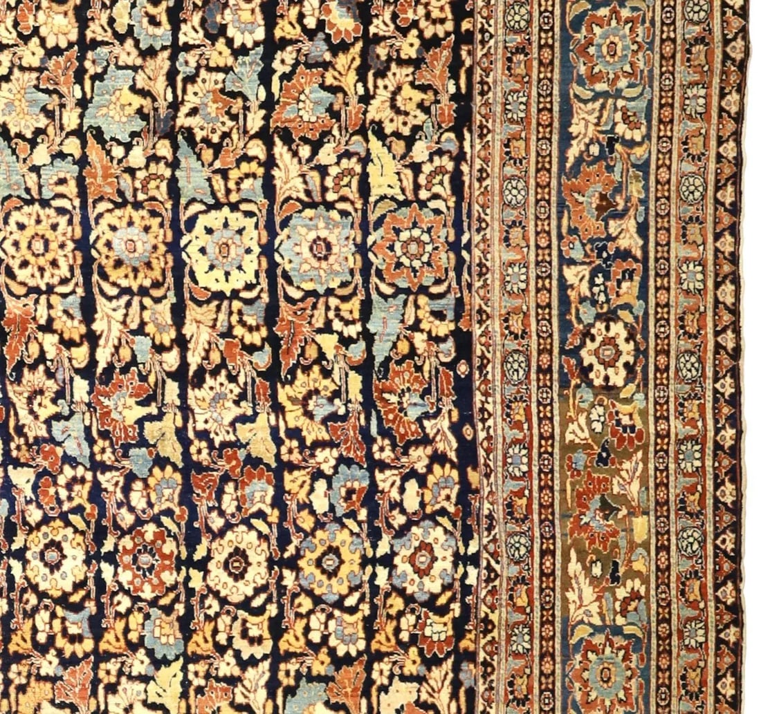 Antique Persian Haji Jalili Tabriz Rug 10'6" X 13'9" - 4