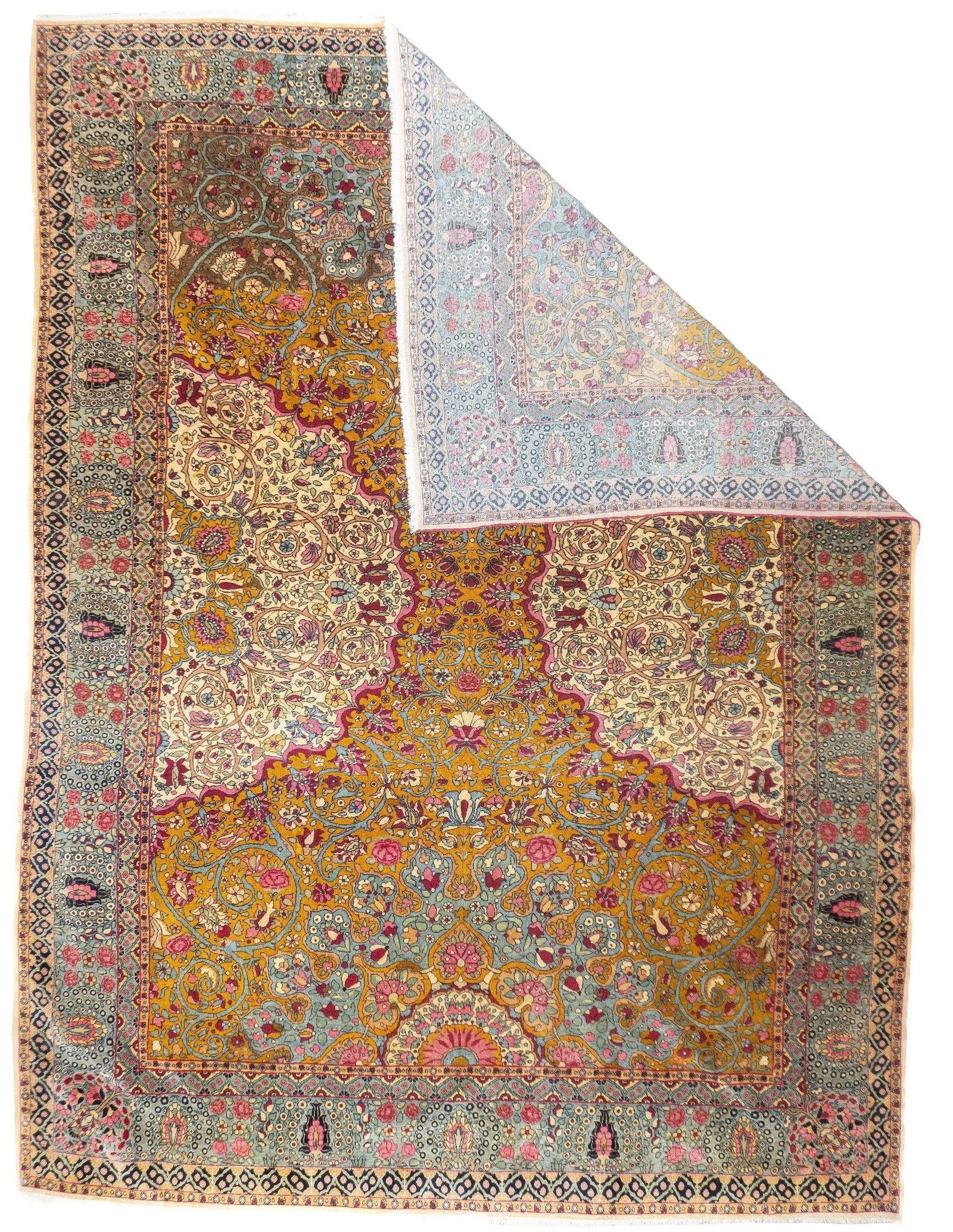 Antique Persian Tehran Rug 7'3'' X 9'10'' - 2