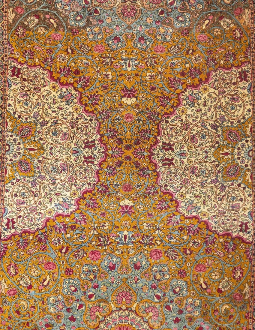 Antique Persian Tehran Rug 7'3'' X 9'10'' - 3