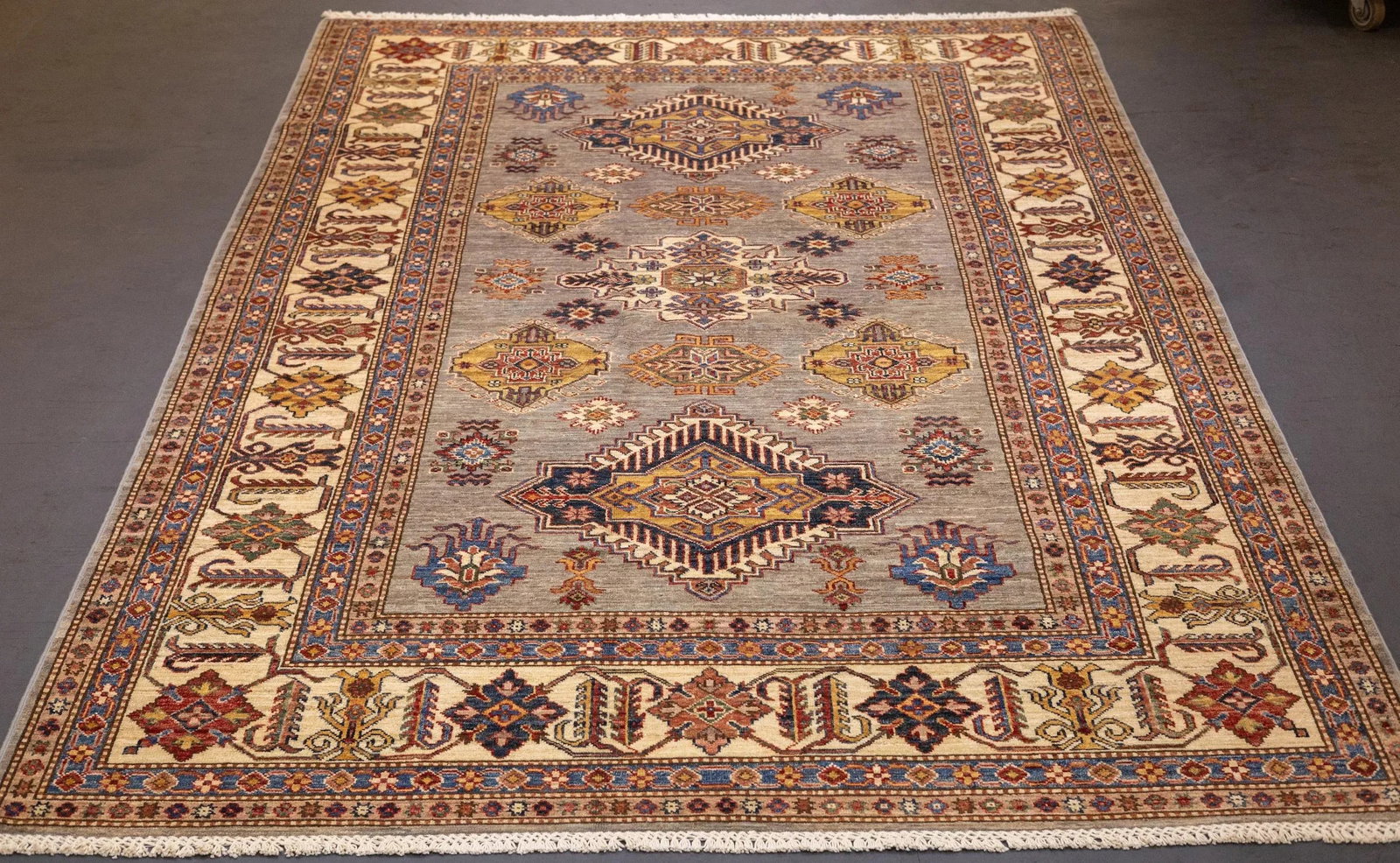 Contemporary Fine Pak Kazak Rug 6'0" X 9'3'' - 4