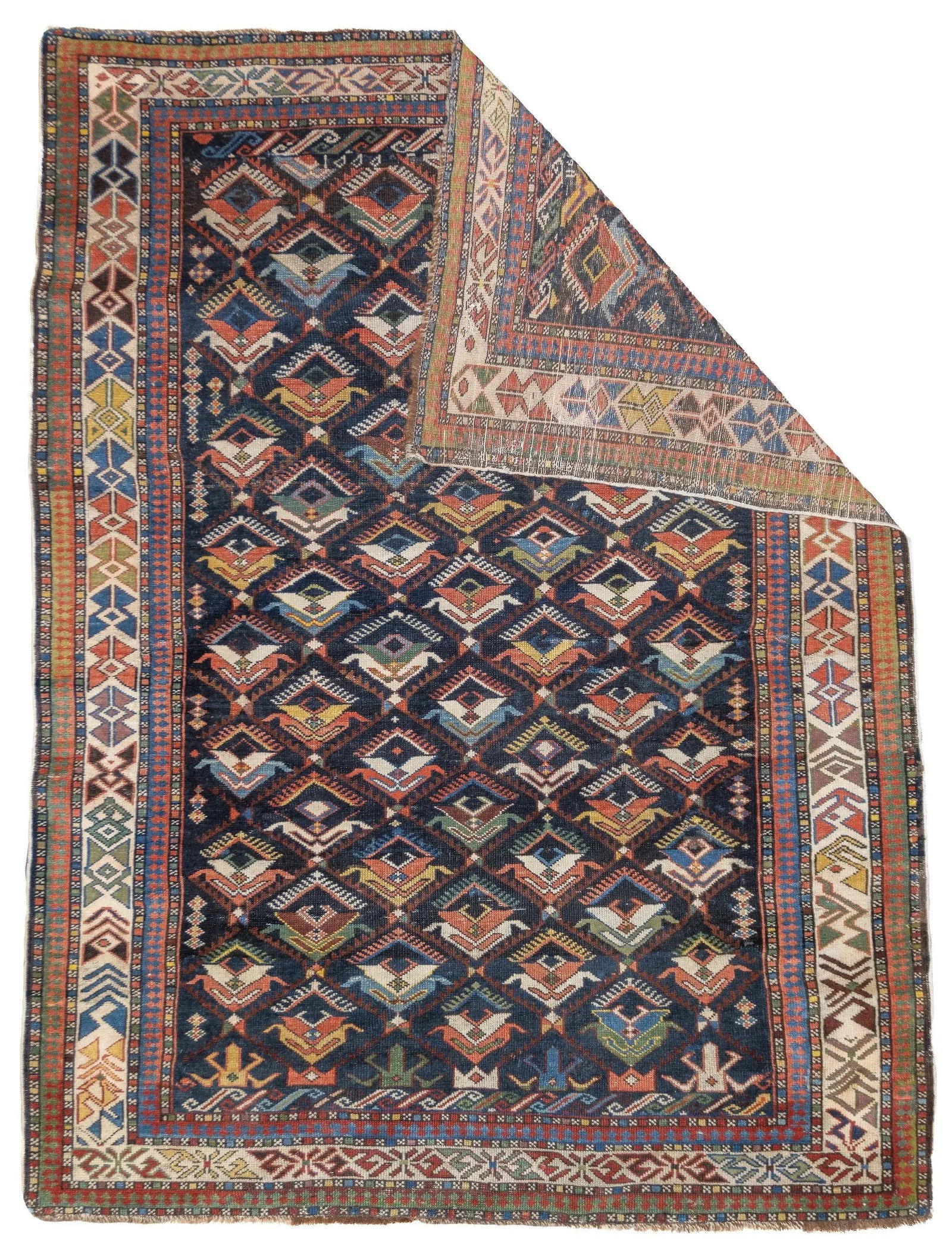 Antique Caucasian Kuba Rug 3'10'' X 5'1'' - 2