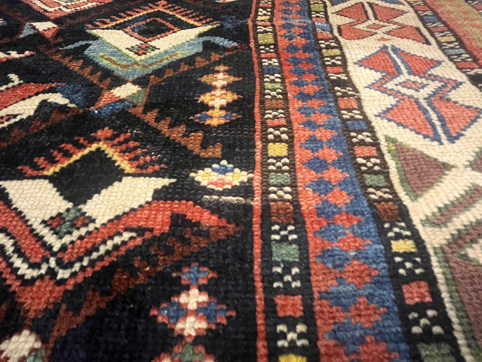 Antique Caucasian Kuba Rug 3'10'' X 5'1'' - 5