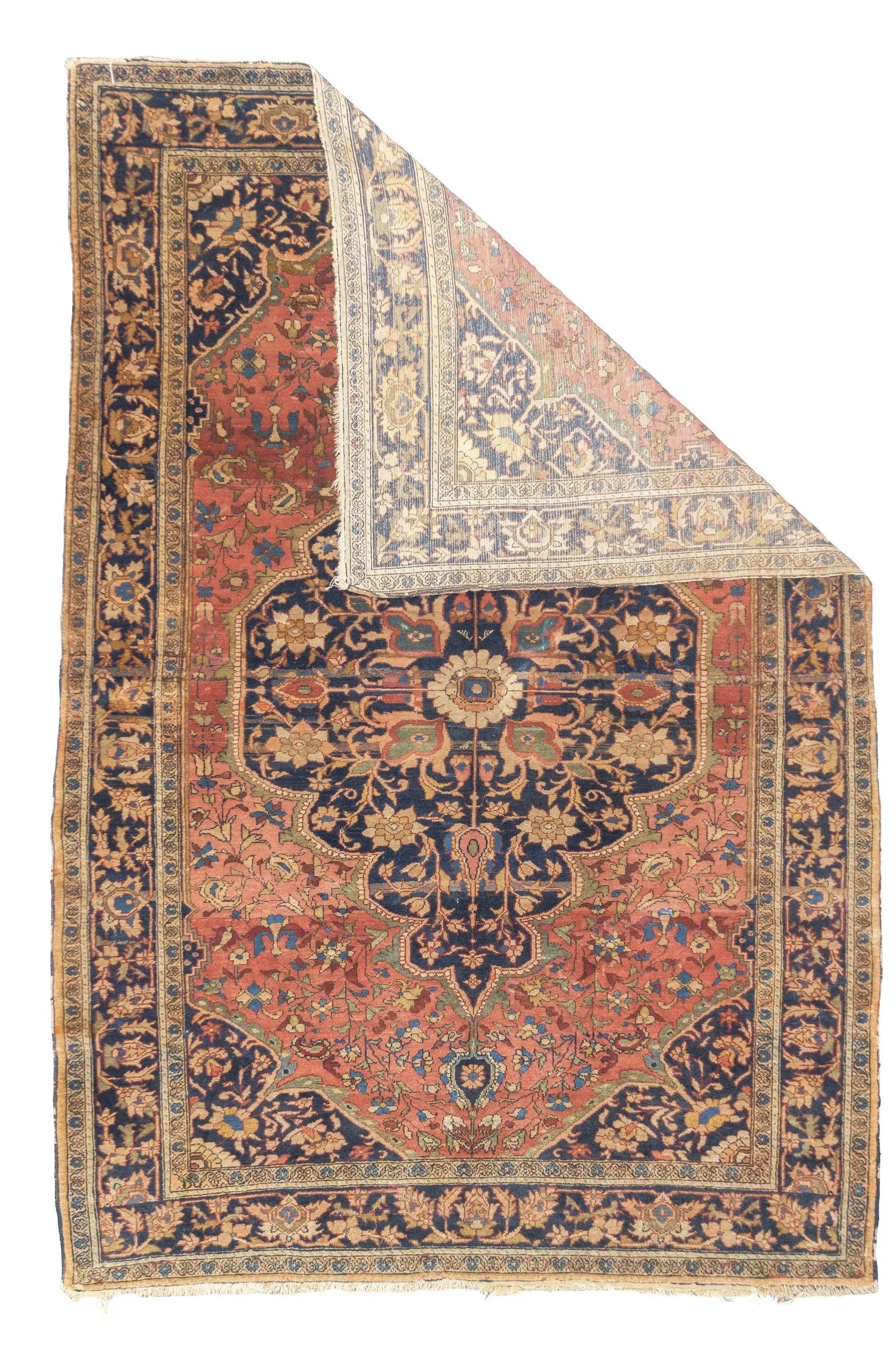 Antique Persian Farahan Sarouk Rug 4'6'' X 6'7'' - 2