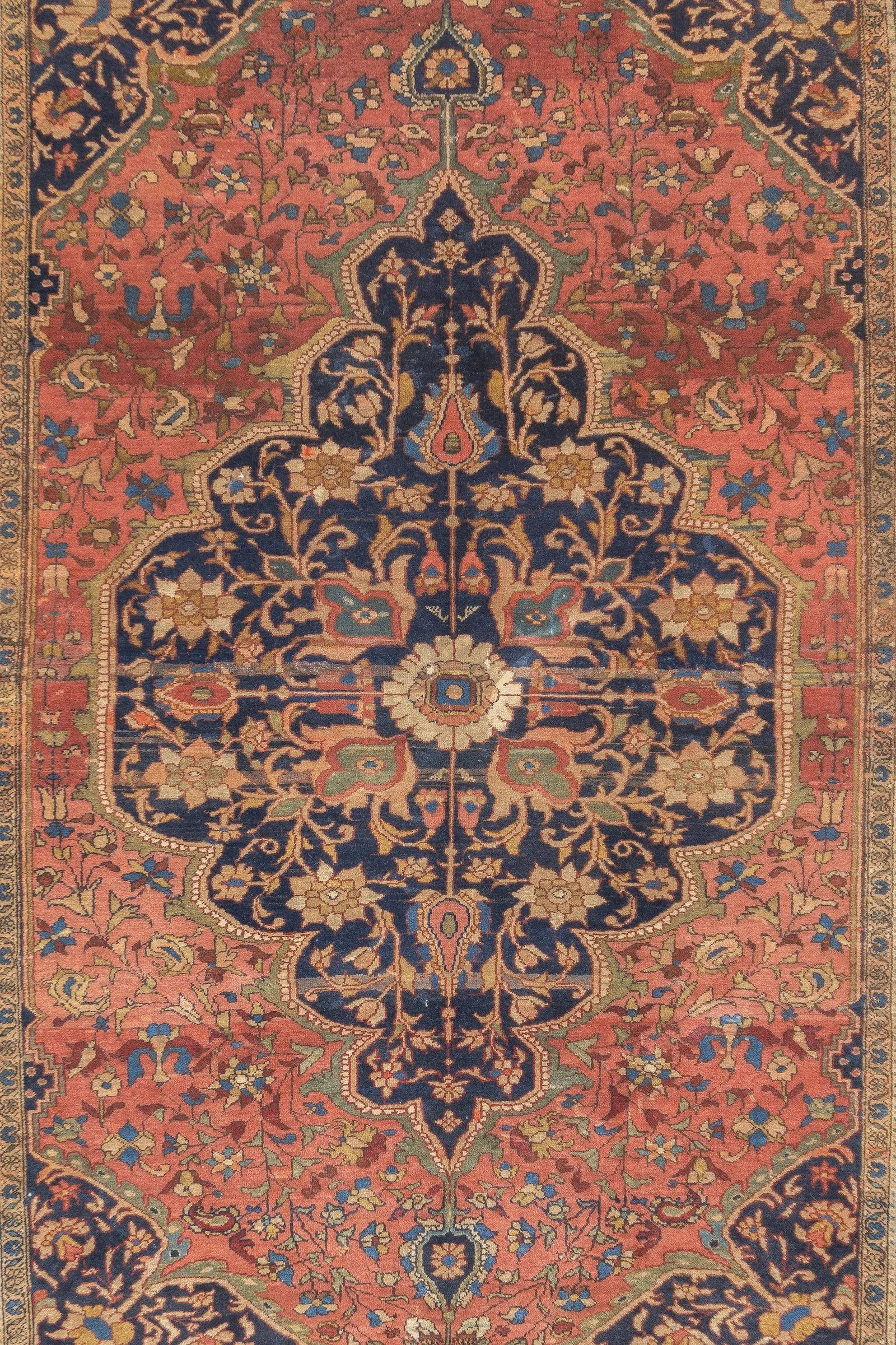 Antique Persian Farahan Sarouk Rug 4'6'' X 6'7'' - 3