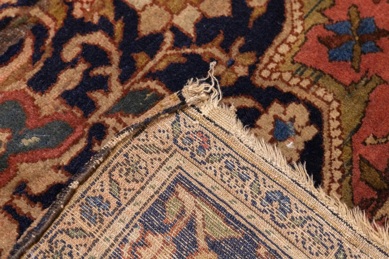 Antique Persian Farahan Sarouk Rug 4'6'' X 6'7'' - 5