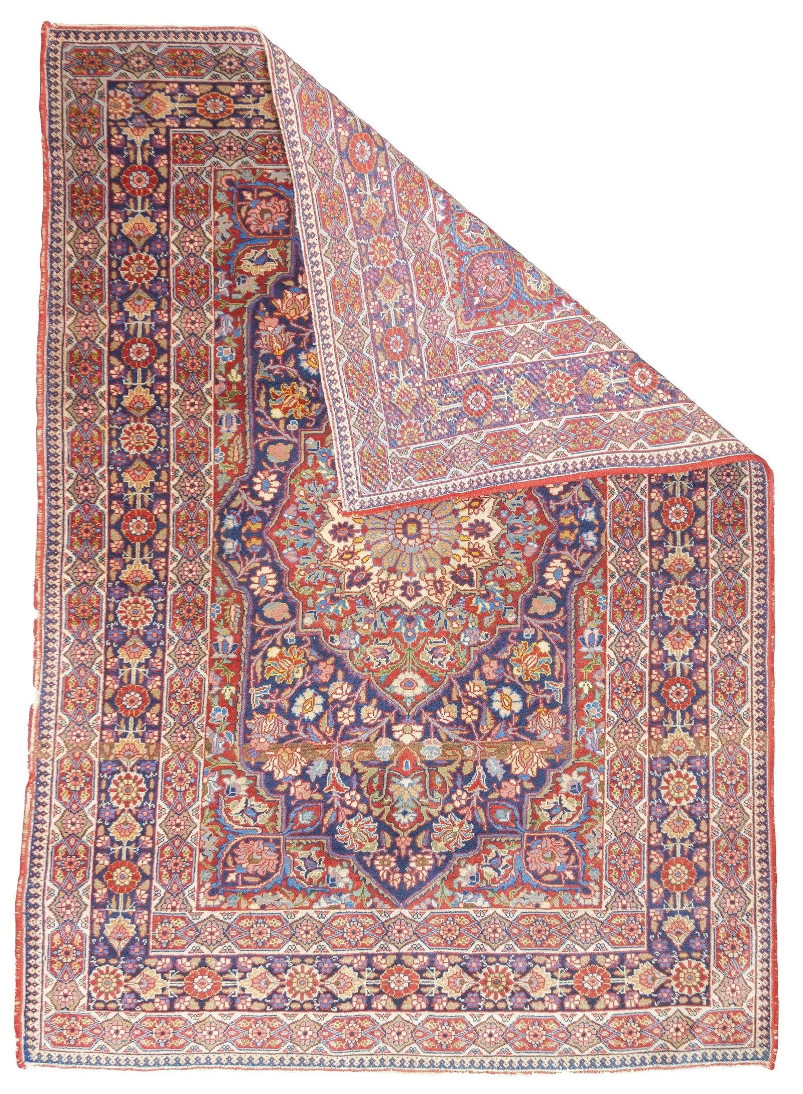 Antique Persian Kashan Rug 4'0" X 5'9'' - 2
